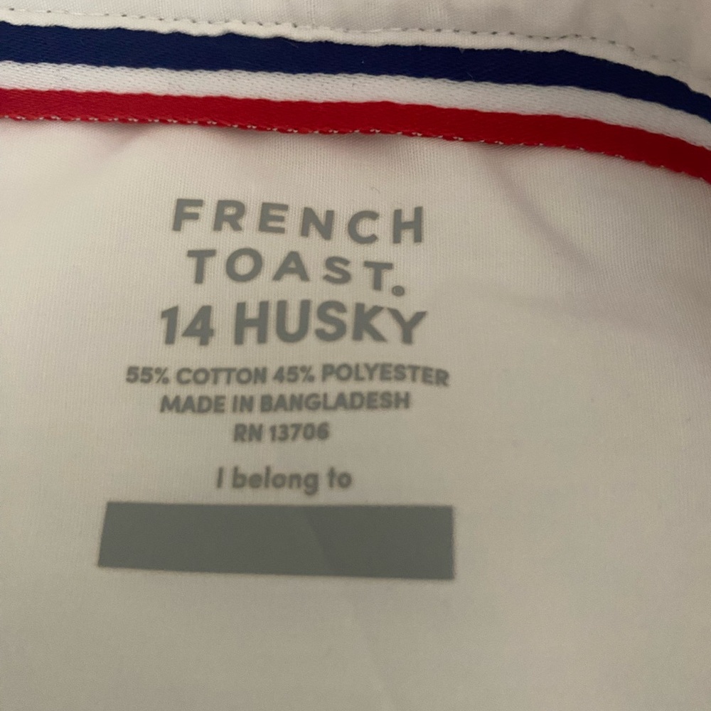 Boys white dress shirt. Size 14 husky - Picture 2 of 2